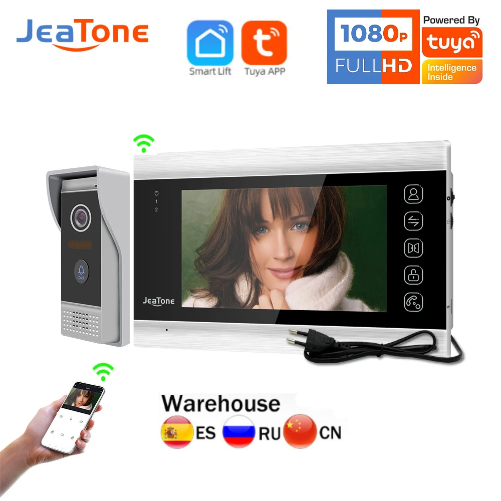 

Jeatone 7 - дюймовый домашний видеодомофон Беспроводная система видеообщения Контроль движения Видеоконтроль ночного видения