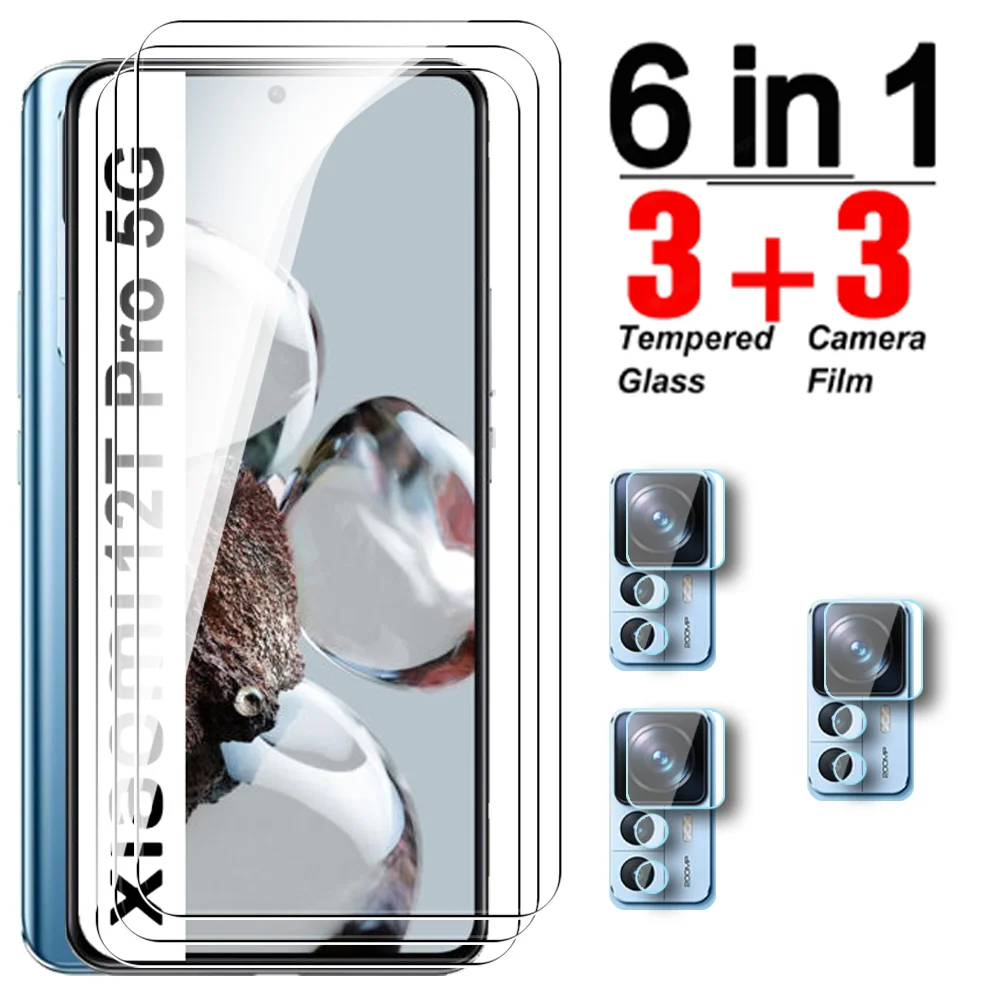 

Защитный экран 6 в 1 для камеры Xiaomi 12 T Pro Xaomi Mi 12TPro 12 T T12 Xiaomi12T 6,67 ''чехол из закаленного стекла 9H пленка