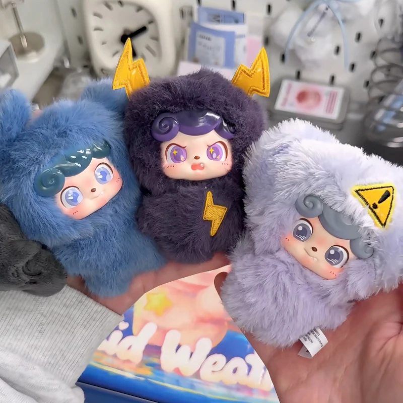Фото JOTOYS Qkid Weather Series Blind Box: Милые мини-фигурки аниме, коллекционные плюшевые игрушки, загадочные коробки-сюрпризы, брелоки-подвески, подарки №4