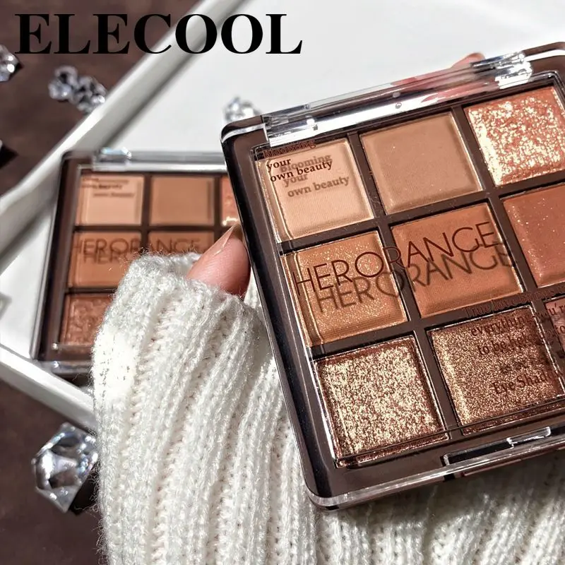 

Палитра теней для век, легко смешиваемые шоколадные оттенки, изысканные долговечные универсальные оттенки, идеальный подарок, элегантный матовый мерцающий