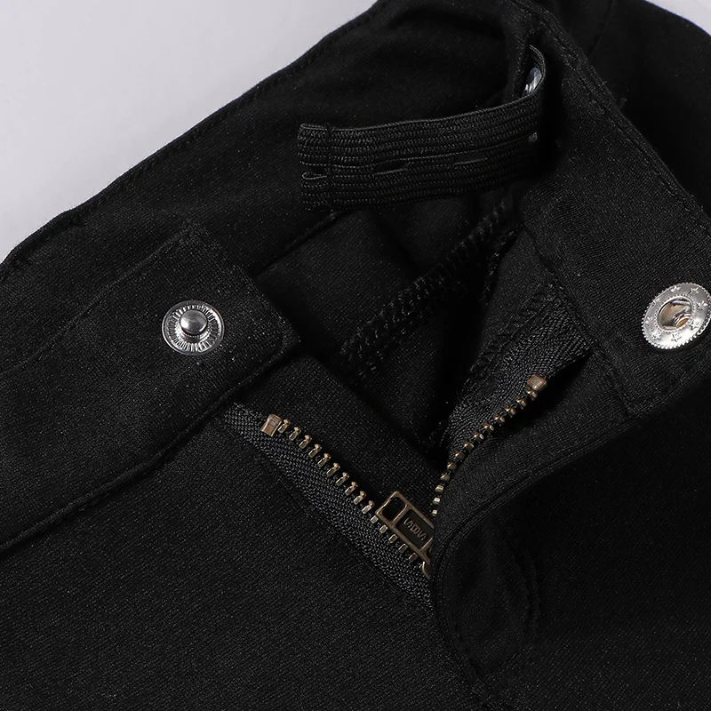 Boys long pants black all seasons trouser high elasticity waistband fashion pants summer kid clothes pants front zipper opening