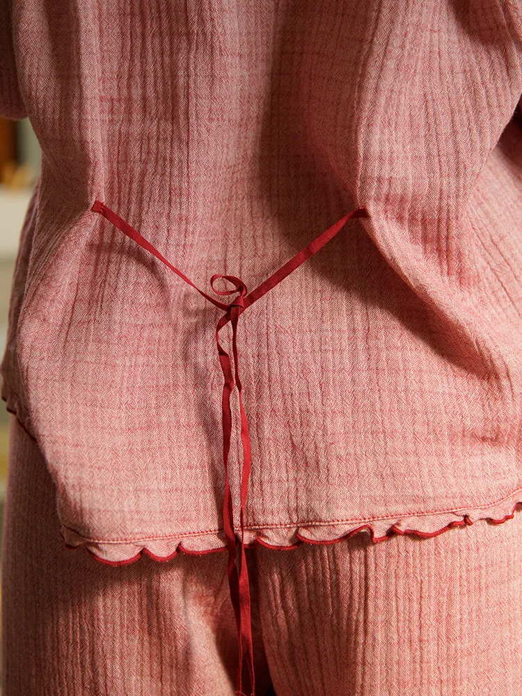 Dodo a Homewear Пижамы женские Новые весенне-осенние двухслойные из чистого хлопка с