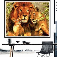 animal fierce lion diy 5d diamond painting full drill square round embroidery mosaic art picture of rhinestones home decor gifts