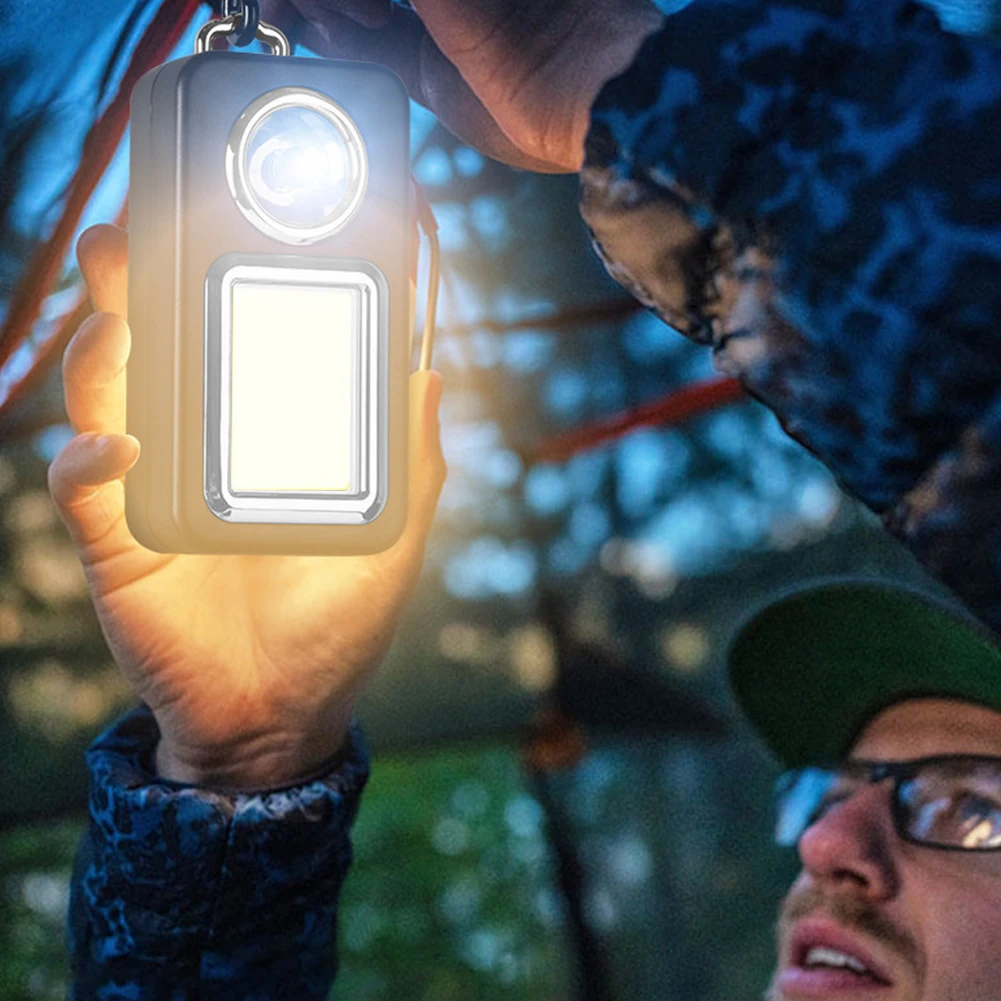 

COB LED Flashlight Torch Portable Waterproof Pocket Emergency Safety Working Light Keychains for Camping Tent