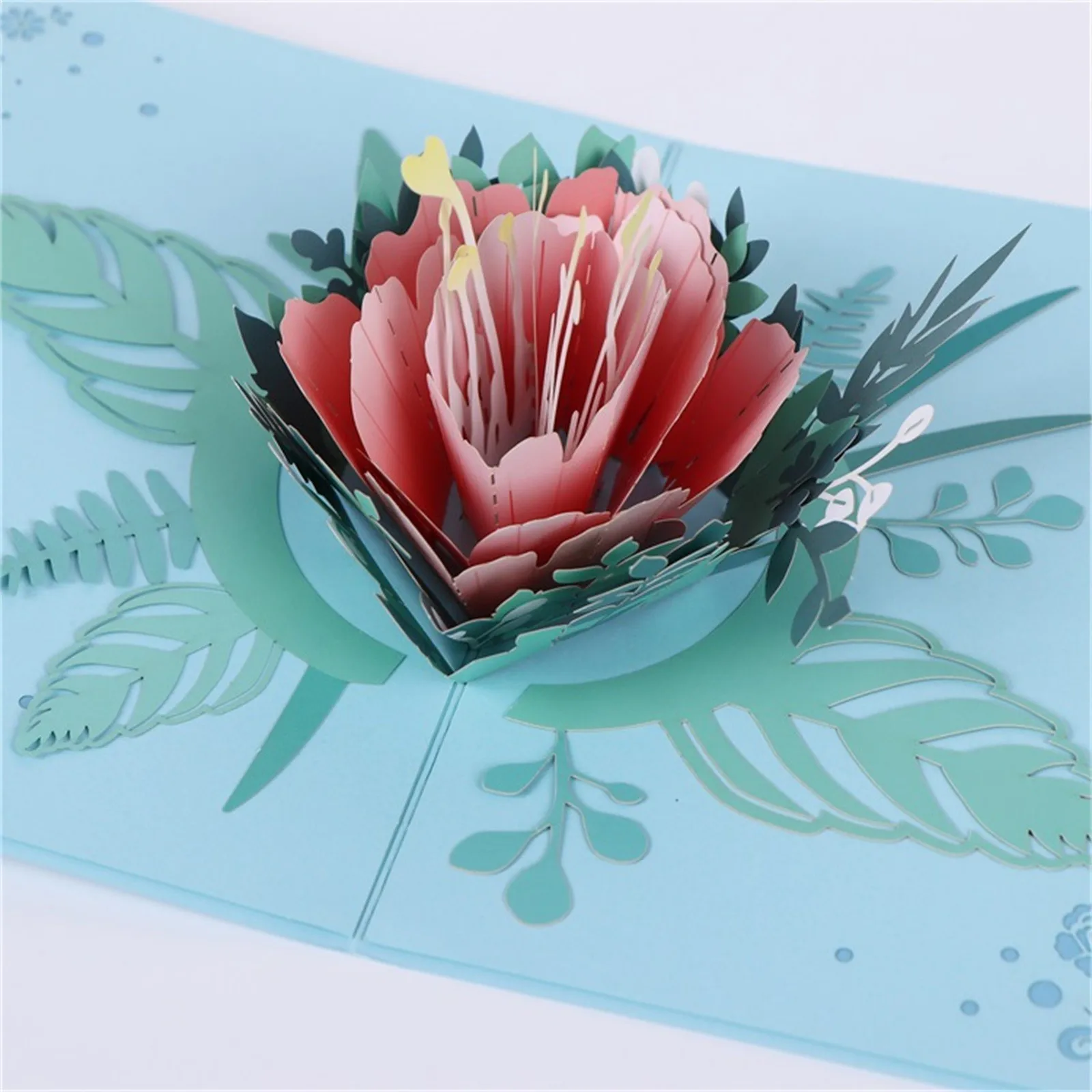 3D выдвижные Цветочные поздравительные открытки поздравительная открытка на
