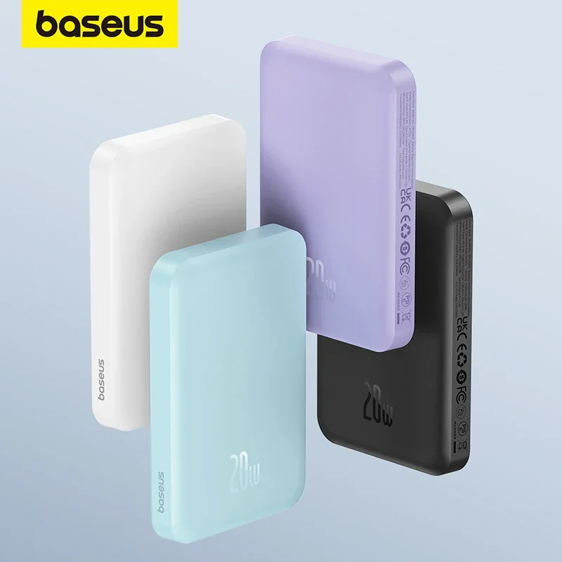 

Baseus Magnetic Power Bank Macsafe 20W Fast Charge 5000mah Wireless Portable Mini Charger for iPhone 12 13 14 15 Pro Max Samsung