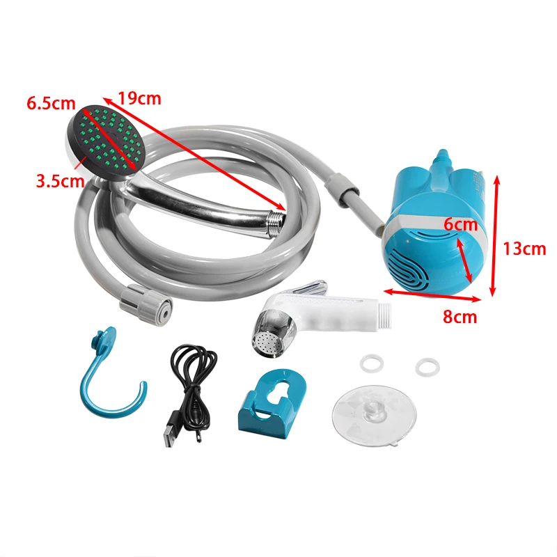 Насадка для душа аккумуляторная беспроводная 12 В USB | Водяные и пенные пистолеты