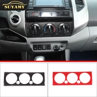 1pcs car central control air conditioner knob decorative panel frame stickers for toyota tacoma 2011 2015 interior accessories