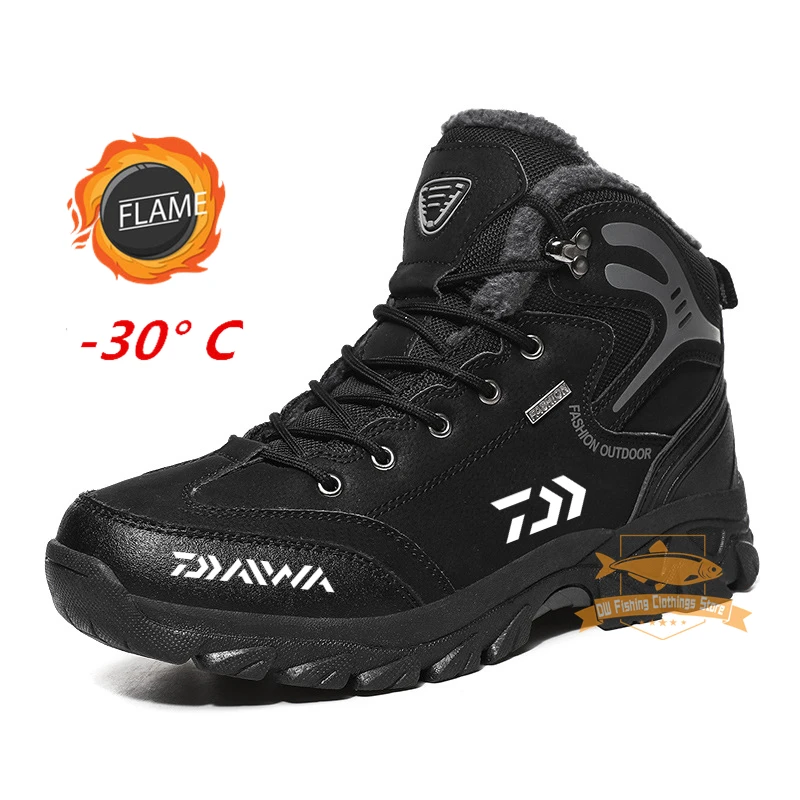 

Ботинки DAIWA мужские зимние, бархатные, устойчивые к холоду, теплые, Нескользящие, водонепроницаемые сноубутсы, Спортивная уличная Лыжная обувь для походов