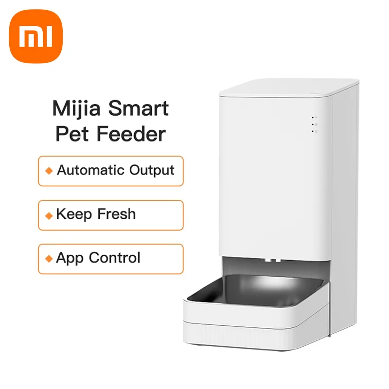 

Умная кормушка для домашних животных Xiaomi Mijia, автоматическое время кормления, дизайн для сохранения свежести еды, план диеты для домашних животных, работа с приложением Mi Home