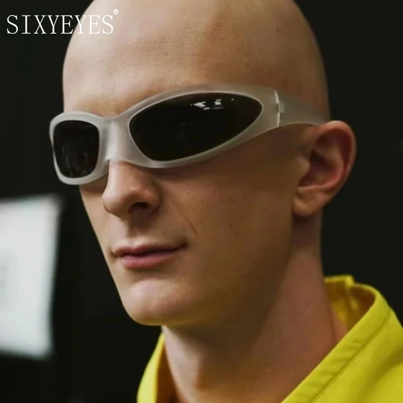 

Luxury Brand Steampunk Sunglasses Goggle Men Women 2000's Punk Wrap Around Sun Glasses Man Y2K Oval Eyewear UV400 Goggle