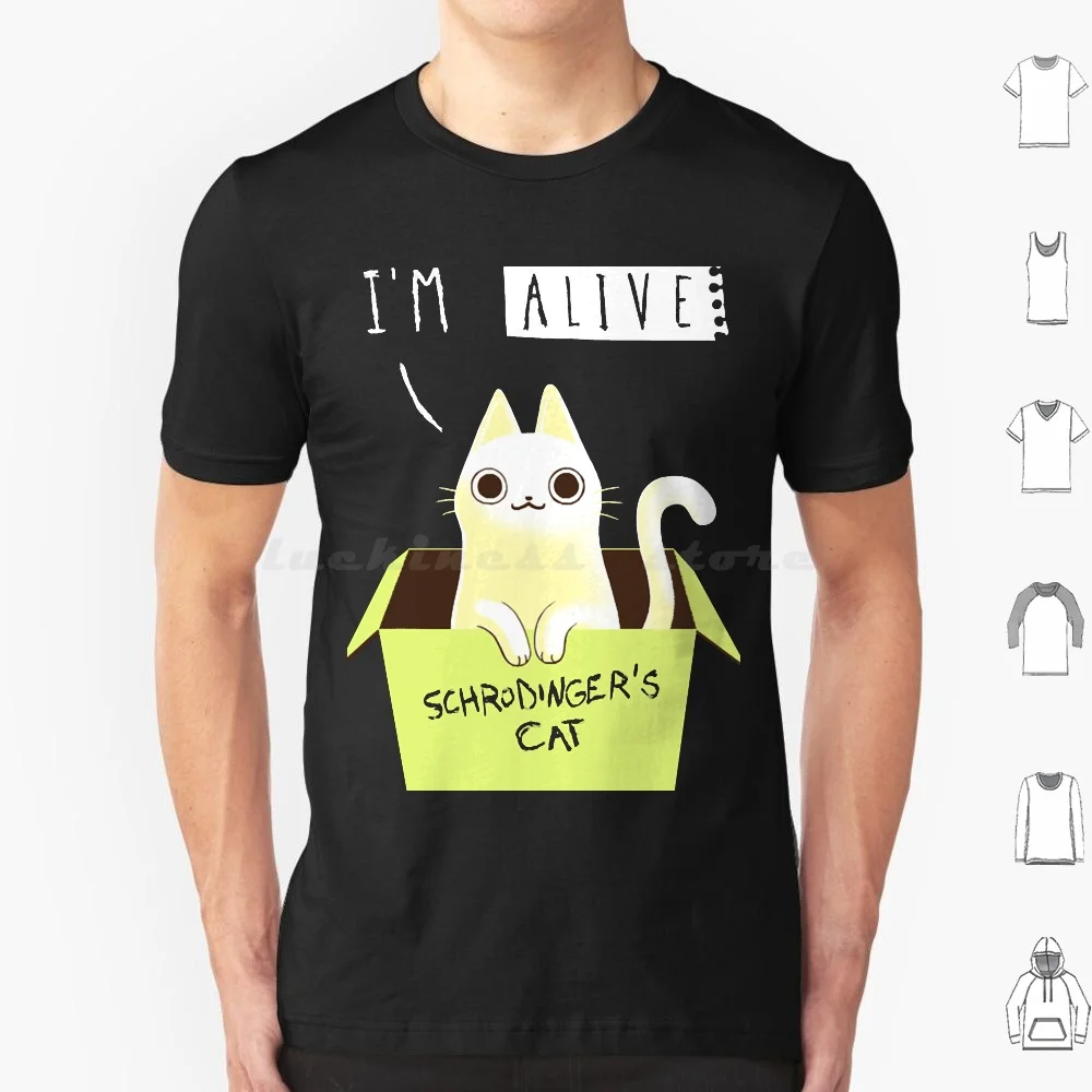 

Double Schrdingers Cat Dead And Alive-Funny Cute Kitty-Quantum Physics T Shirt 6Xl Cotton Cool Tee Schrodingers Cat Cat