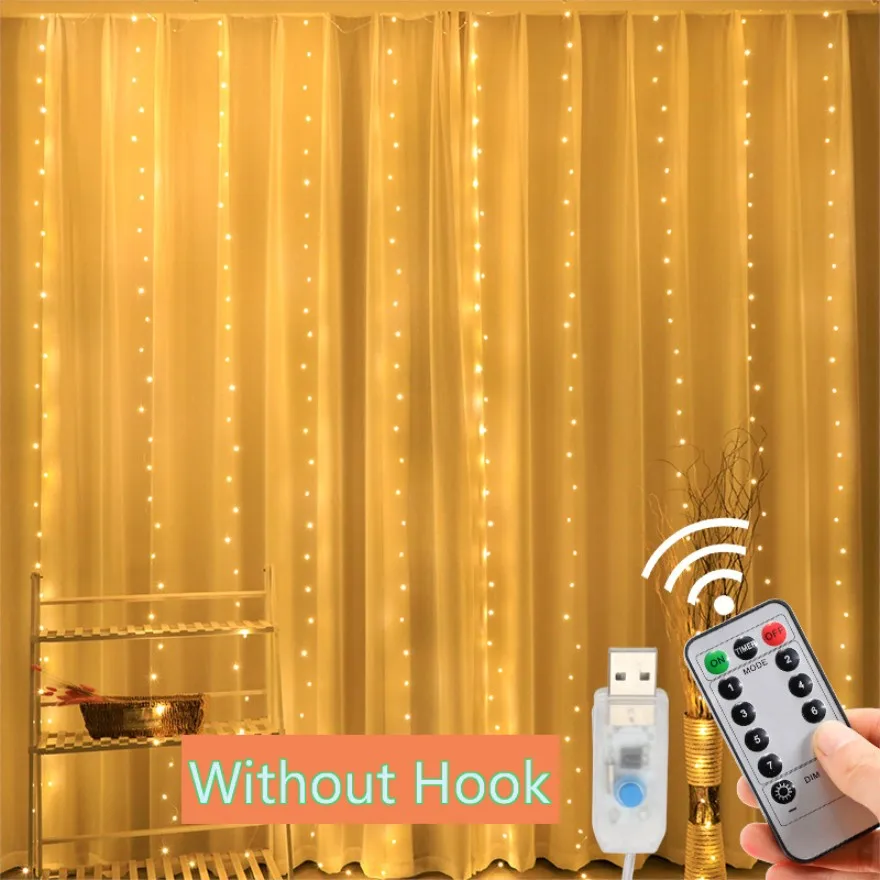 

3M USB светодиодные сказочные гирлянды для штор, гирлянда для новогодней праздничной вечеринки, свадьбы, дня рождения, спальни, Рождества, дома, гирлянда, декор