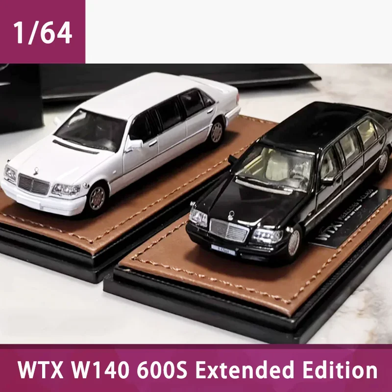 Фото Коллекционная модель автомобиля WTX Diecast 1:64 W140 600S Extended Edition из сплава, сувенир, подарок для взрослых и мальчиков, статическая модель для демонстрации №2