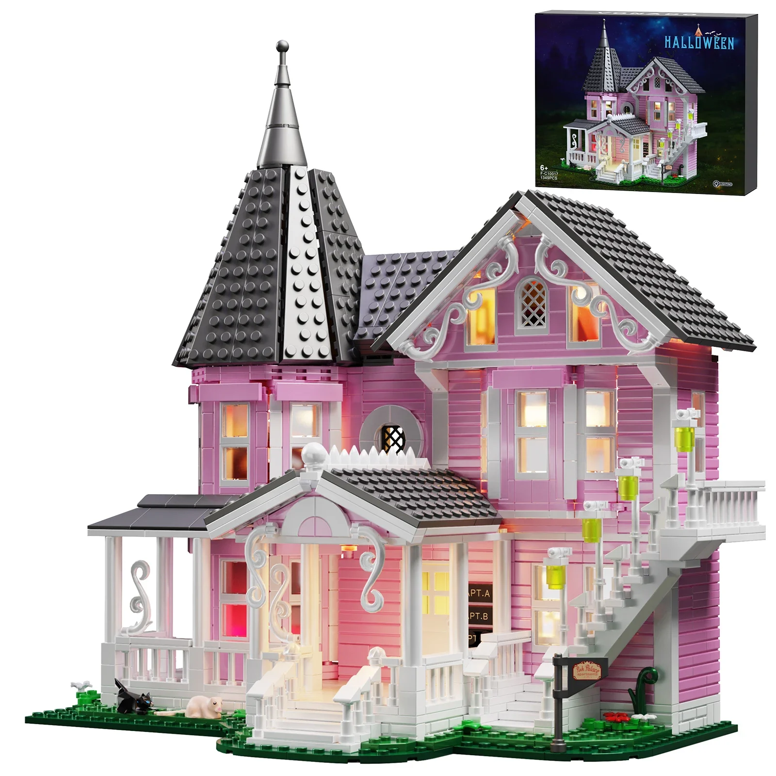 BuildMOC Coralined Pink Palace Конструктор 1349 деталей