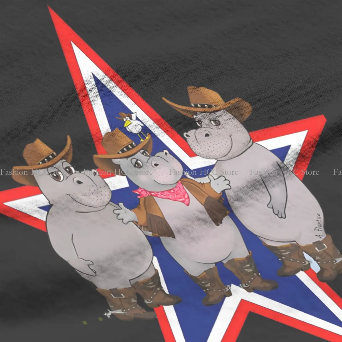 Футболки из полиэстера в стиле хиппотама 2022 Мужская футболка с принтом хиппополо