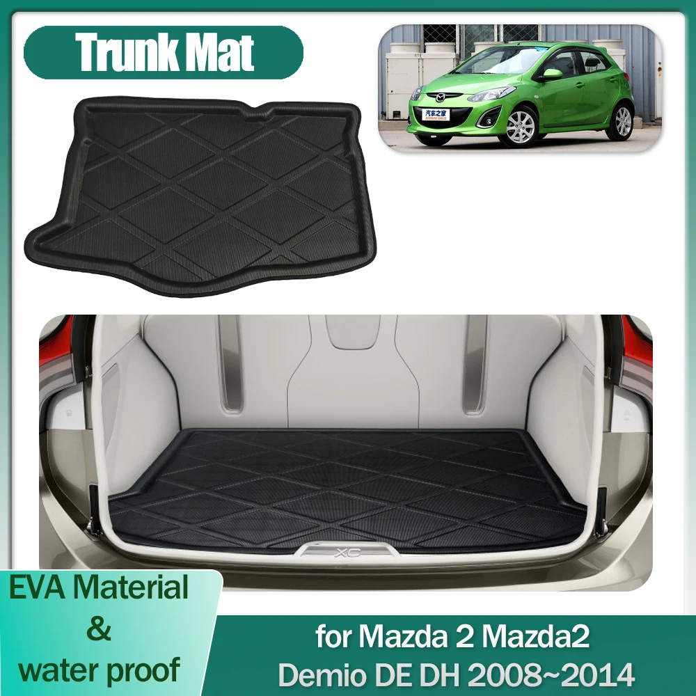 Коврик для багажника автомобиля Mazda 2 Mazda2 Demio DE DH 2008 ~ 2014 2009 2010 2011 2012 2013 подкладка