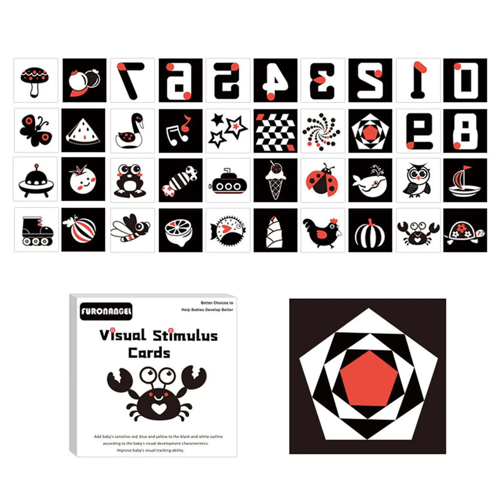 

Flash Cards Baby Educational Toys Montessori Baby Visual Stimulation Educational Toys Gifts For 0-12 Months Infant Baby Kids