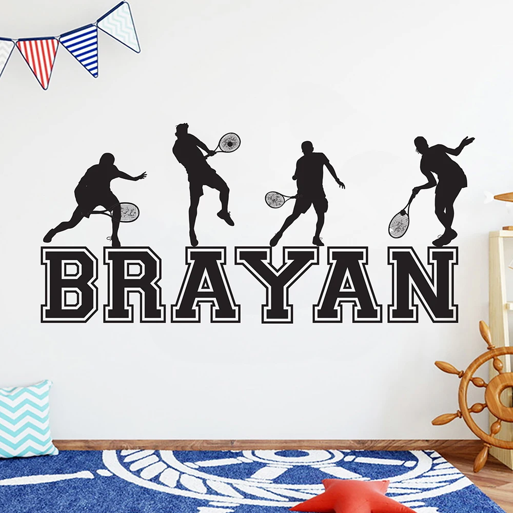 

Tennis wall decal Girl Tennis Decals Sport Vinyl Boys Wall Art Tennis Wall Stickers Sport Kids Room Home Décor wall decor G-186