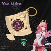 10cm game genshin impact impact character yae miko keychain car key chain jewelry keyrings