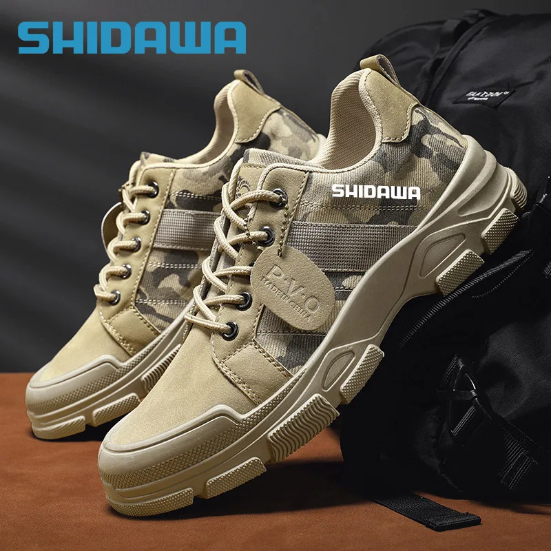 

Мужские кроссовки для рыбалки, дышащие камуфляжные, износостойкие, для отдыха, инструментов, низкие кеды, Нескользящие, для улицы