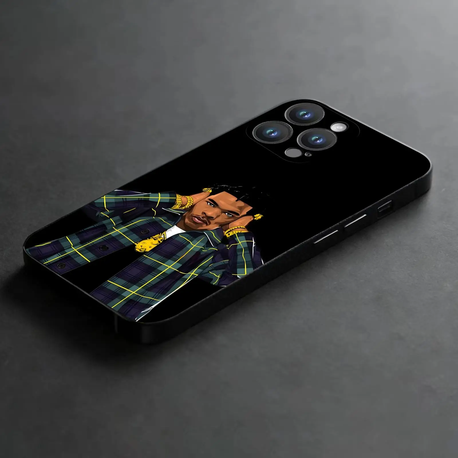 Фото Чехол для телефона Rapper 4PF Lil Baby для iPhone 17, 16, 16e, 15, 14, 13, 12 Plus, Mini, Pro, Max, мягкий, черный, противоударный №3