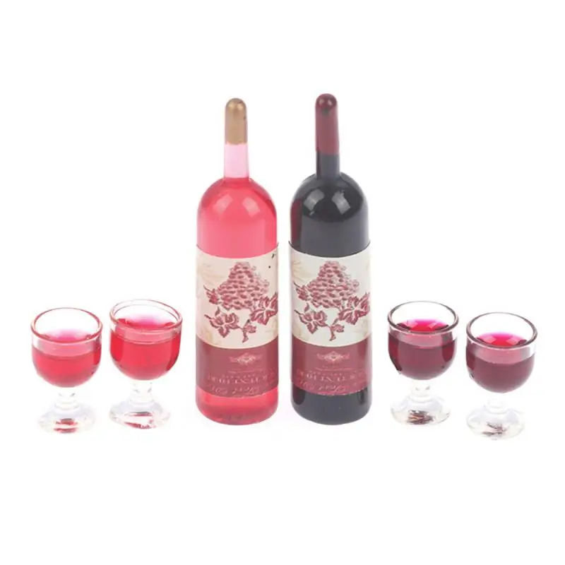 

Имитация реквизита из смолы модель бокала для вина украшение для дома Имитация винной бутылки микро имитация аксессуары ложная винная бутылка