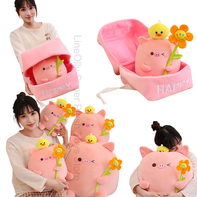

Creative Kawaii Pink Pig Plush Toy Stuffed Cute Animals Piggy Plushies Doll Soft Throw Pillow Kids Toys Girls Best Birthday Gift