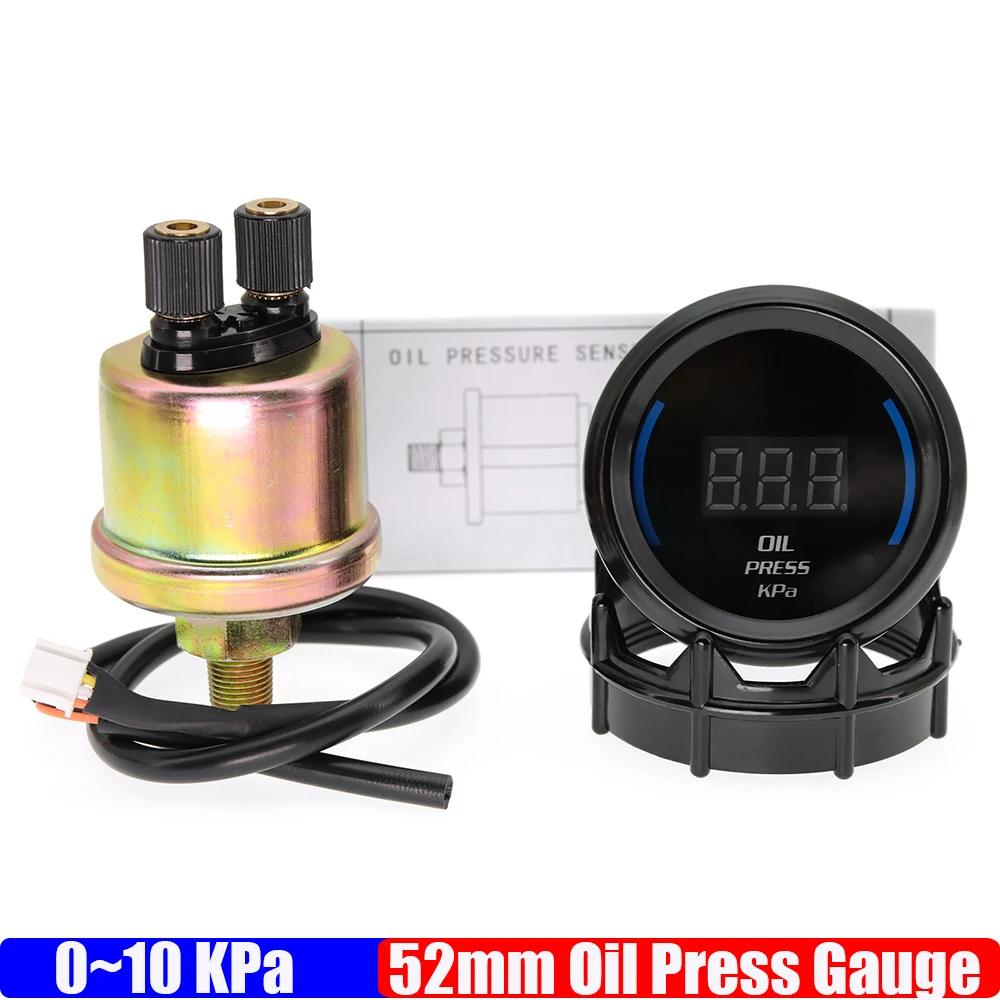 

Дымовая линза, цифровой манометр масла 2 дюйма, 52 мм с датчиком, 0 ~ 10 кПа, 0 ~ 150 фунтов на квадратный дюйм, манометр для бензинового гоночного автомобиля, 12 В, на заказ