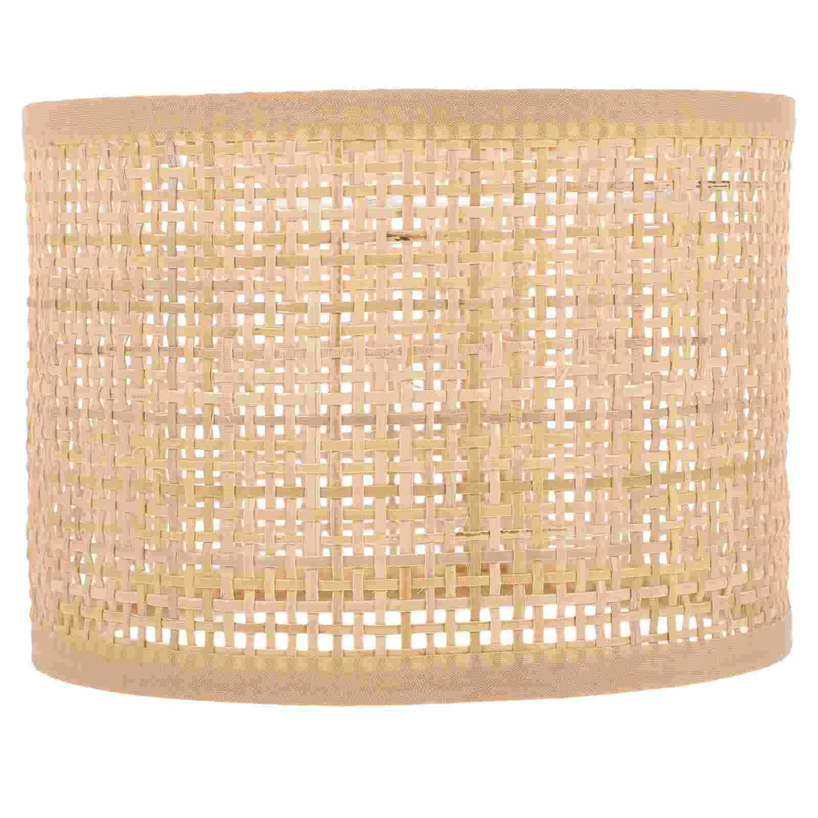 

Woven Lampshade Dustproof Light Decor Rattan Craft Cover Decorative Accessory Unique