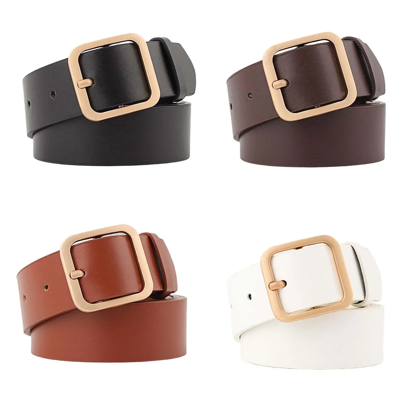 

Women Belt, Belt Female Square Buckle Waist Belt Dress Decorative Belt