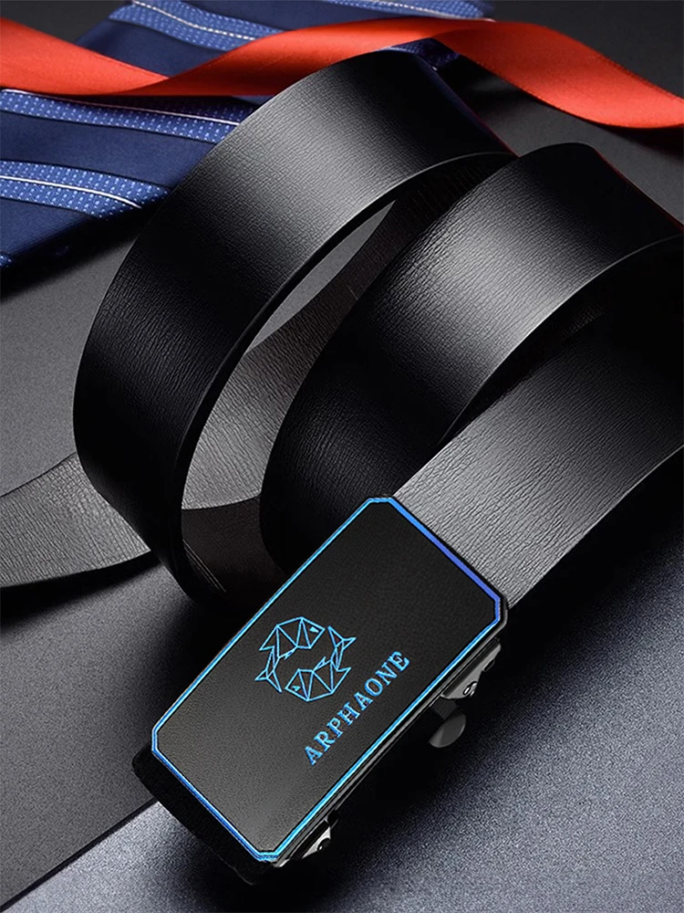 Мужские джинсы с автоматической пряжкой 12 созвездий из ПУ кожи