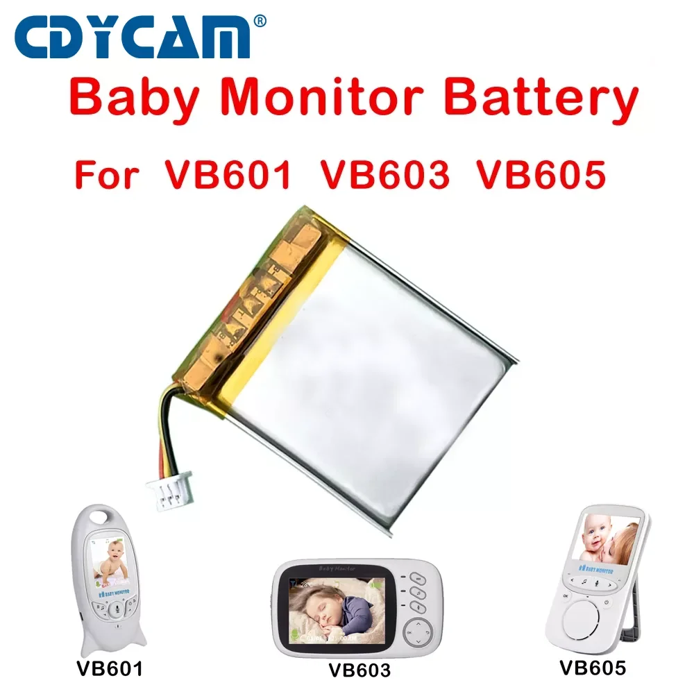 

NEW Video baby monitor battery VB601/VB603/VB605battery, 3.7V 750mAh/650mAh nanny security camera intercom BM603 replacement bat
