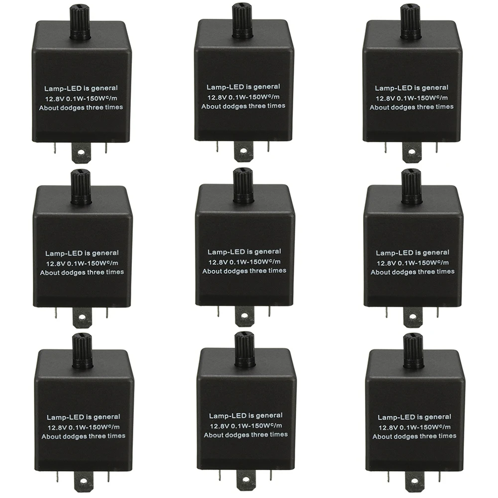 

100PCS 12V 3 Pin LED Adjustable Flash Relay Car Flasher for Turn Signal Bulbs Universal