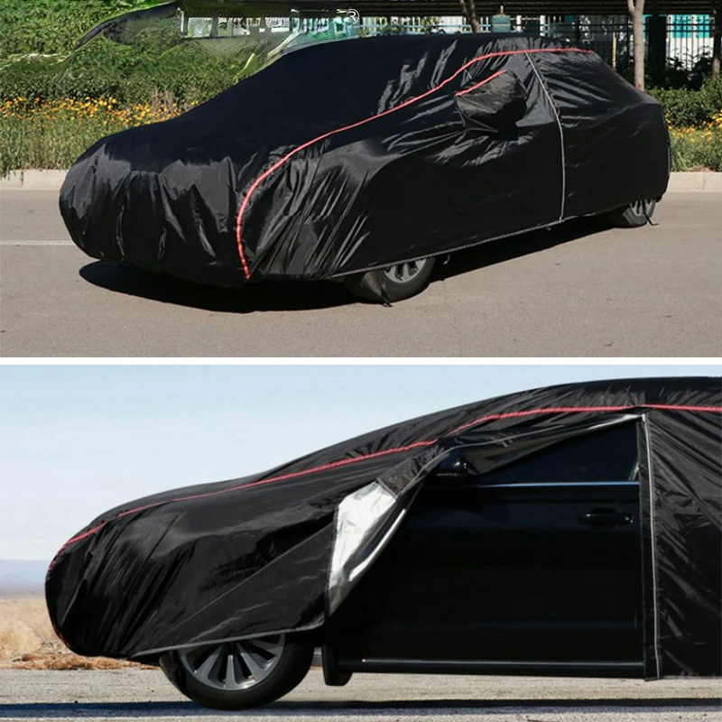 

Full Car Covers Waterproof Side Zipper Winter Snow Cover Indoor Outdoor Dustproof Auto Protection Cover for Sedan SUV