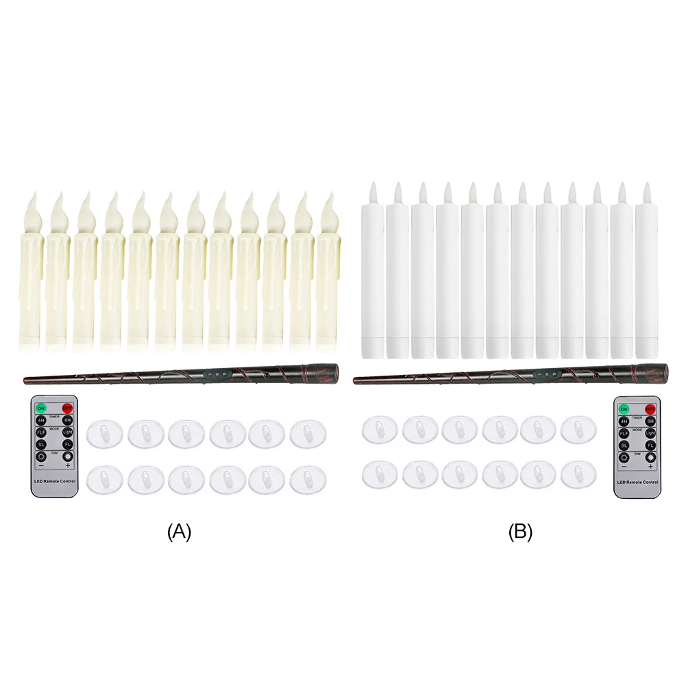 Хэллоуин Мерцающие светодиодные свечи с волшебной палочкой Мерцающая свеча