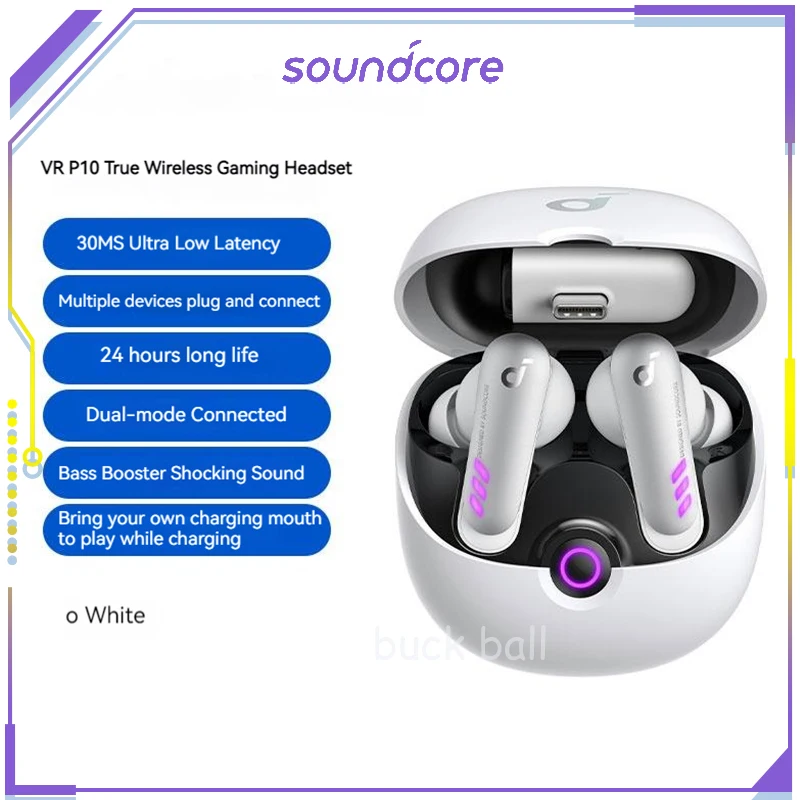 

Original Soundcore Vr P10 Wireless Earbuds Bluetooth 5.2 Dual Connection Accessories Meta Oculus Quest 2 Adapters 30ms Latency