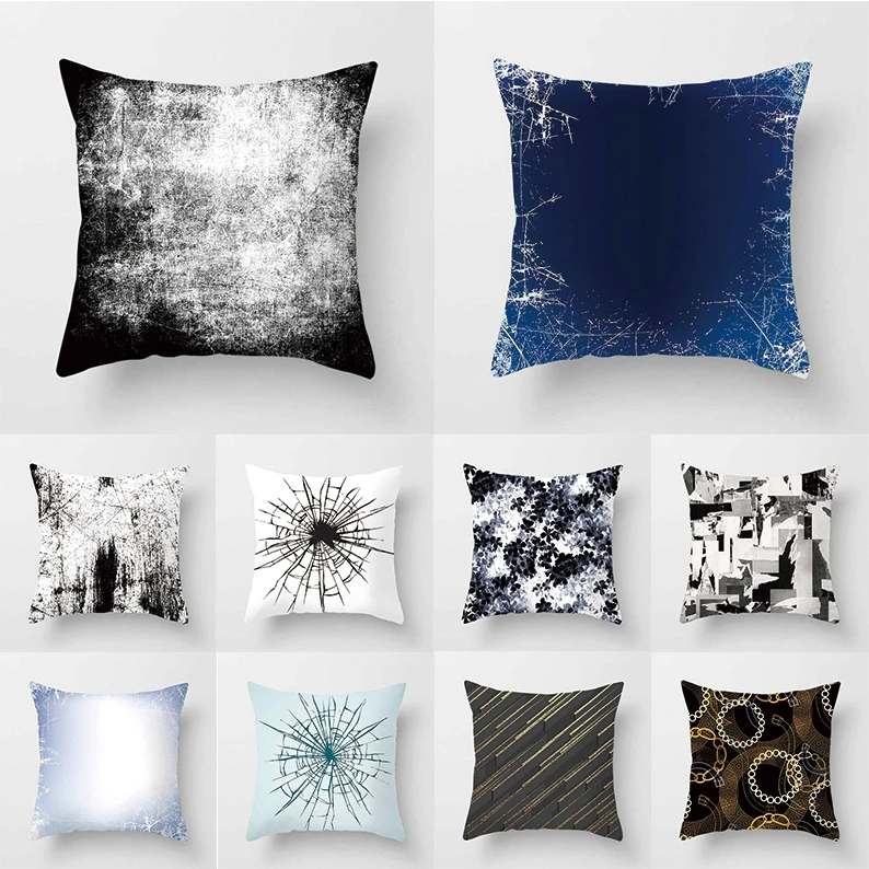 

Crack Collection Printed Cushion Cover Sofa Office Decor Rainbow Pillow Cover Home Decor