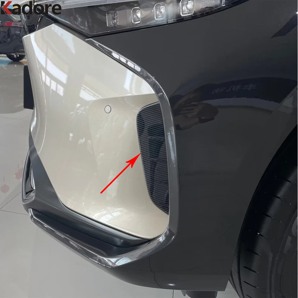 

Для Toyota Bz4x 2021 2022 углеродное волокно, передняя отделка автомобиля, фара, накладка на нож, наклейка, аксессуары для оправы век