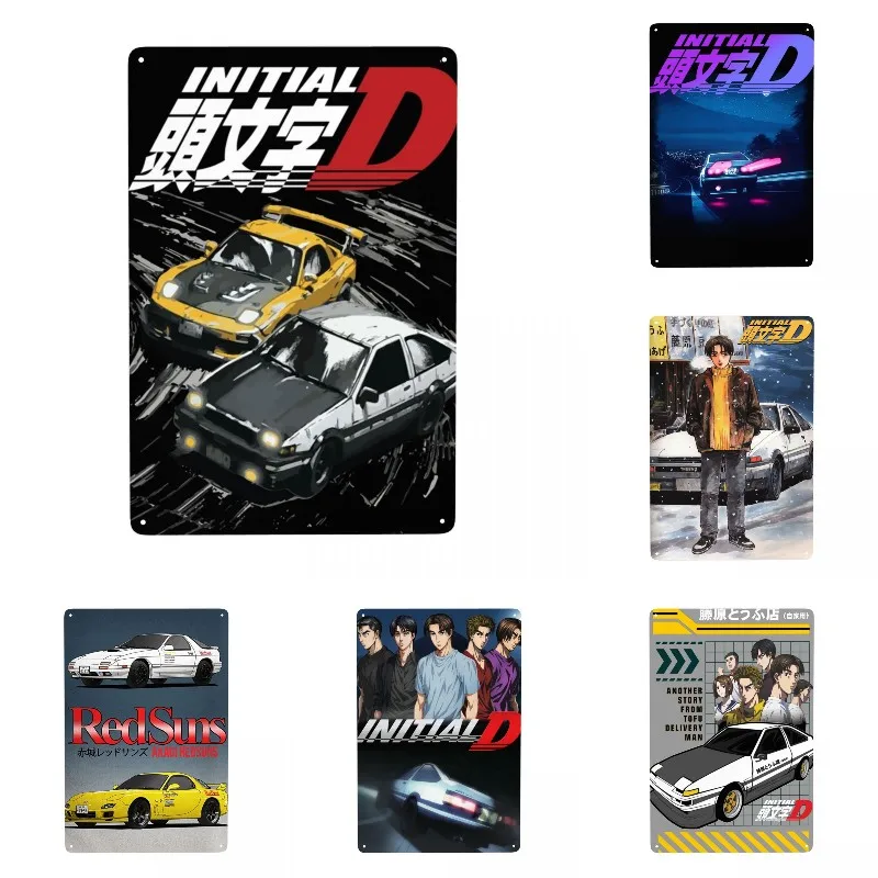 Оригинальная D Металлическая жестяная вывеска винтажная Гора Дрифт Гонки
