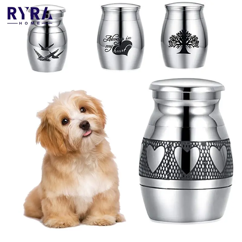 

Silver Mini Urns For Human Ashes Cremation Keepsake Container Jar Metal Memorial Pet Ashes Holder Pet Commemorate Jar Supplies
