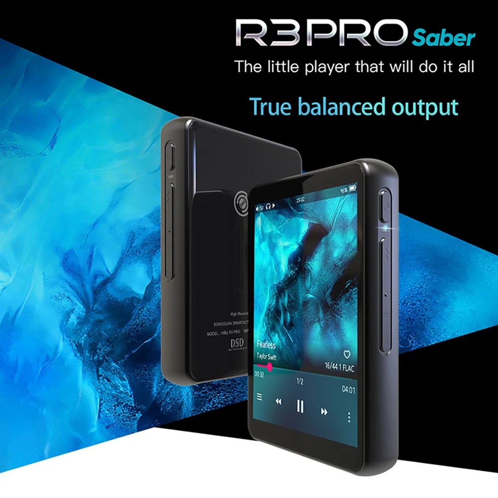 Музыкальный mp3-плеер HiBy R3Pro Saber нанимается в сеть потокового воспроизведения