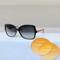 black large frame red white legs gradient lenses fashion womens prescription sunglasses 5245 high quality mens glasses