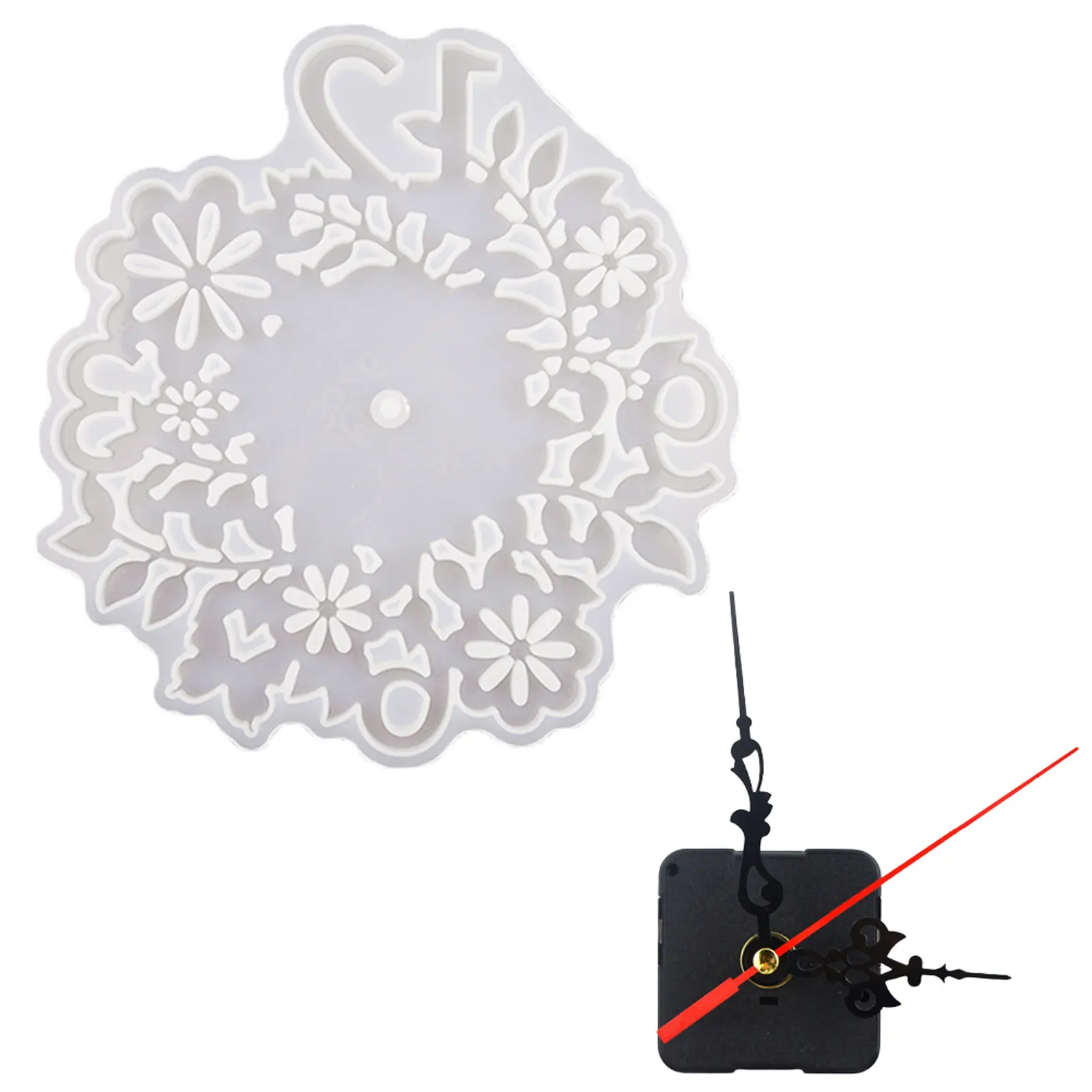 

Wall DIY Craft With Core Living Room Easy Release Arabic Home Silicone Mold Art Decoration Time Tools Epoxy Resin Clock Making