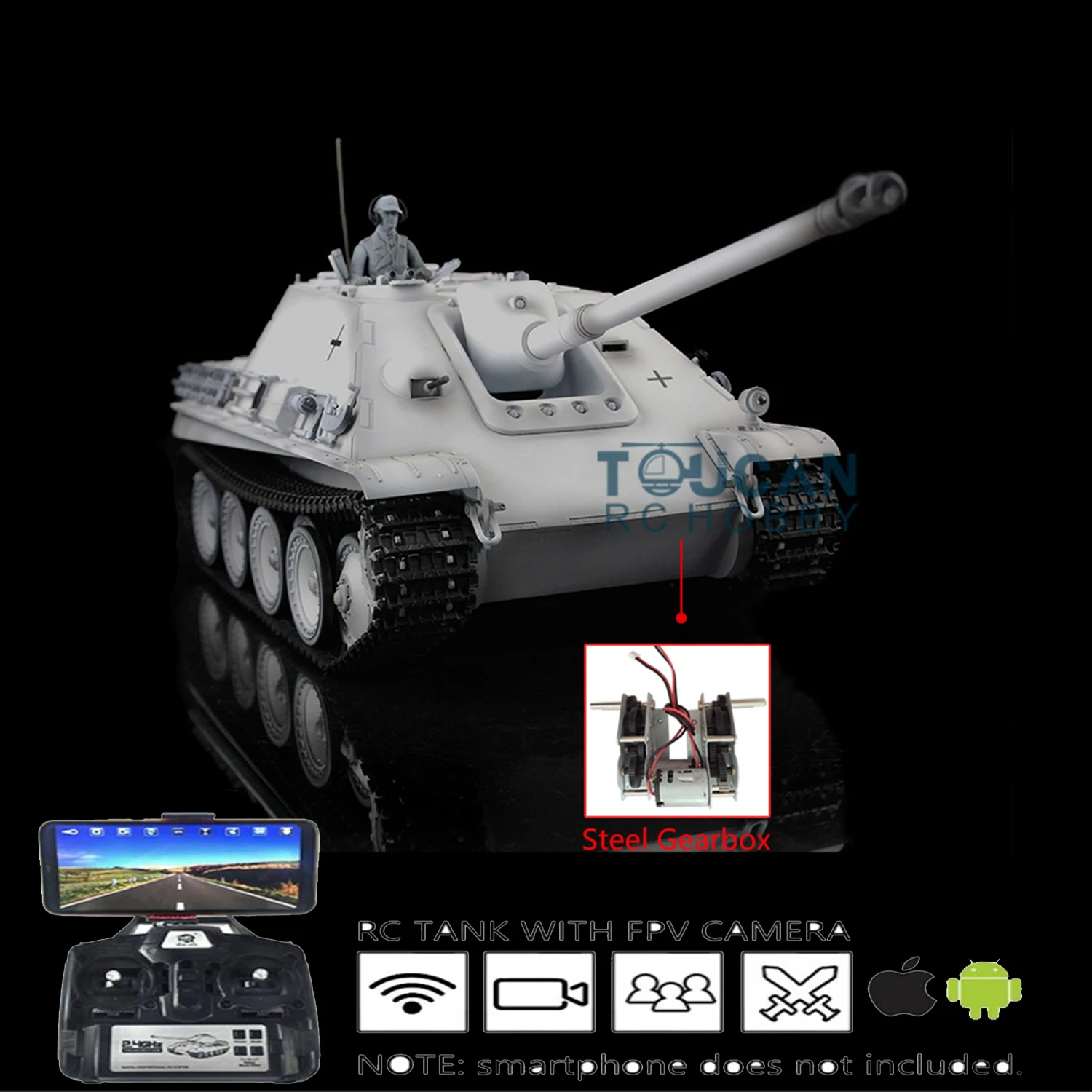 

Henglong 1/16 Snow 7.0 Plastic FPV Jadpanther RTR RC Tank 3869 Steel Gearbox Remote Control Boy Toys Gift TH17450-SMT7