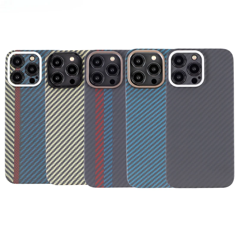 

Colorful Genuine Aramid Fiber Carbon Lens Protection For IPhone 14 Pro Max Ultra Thin 600D Phone For IPhone 14 Plus CASE Cover