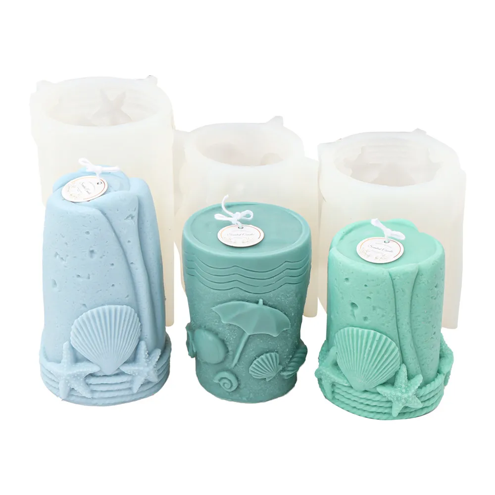 3D геометрические Силиконовые Формочки в виде цилиндрических свечей |