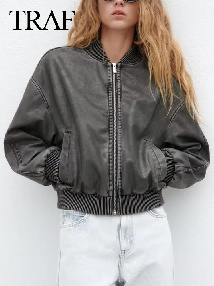 

Куртка-бомбер с длинным рукавом, на молнии, в стиле ретро