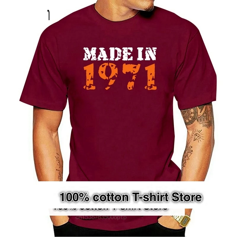 

Men's Made in 1971 t shirt Designs cotton S-XXXL Formal Sunlight Authentic summer Standard shirt