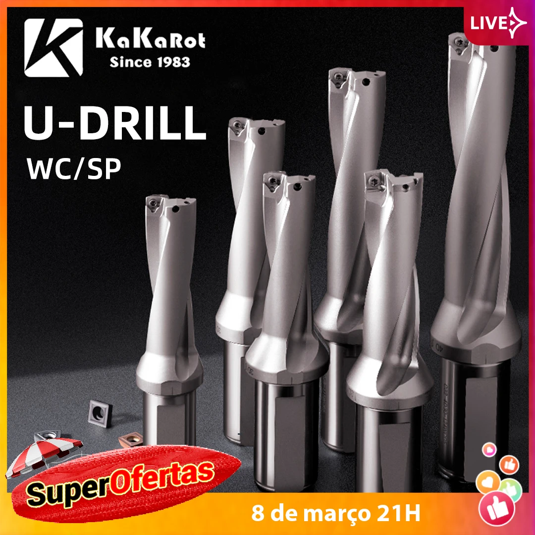 SP Series Drill Bites Insert Drill Metal Drill Bits 13mm-50mm Depth 2D 3D 4D Indexable U Drill Machinery Lathes CNC Water